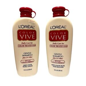 2 Loreal Paris Color Vive UV Filter Gentle Shampoo ~Regular Color Treated Hair